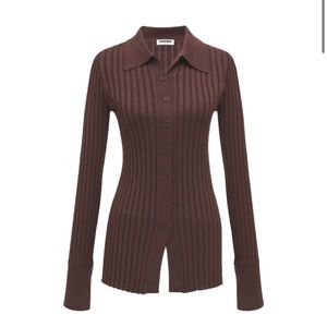 Rumored NYC Button Down - Long Sleeve Brown Button Down *never worn*